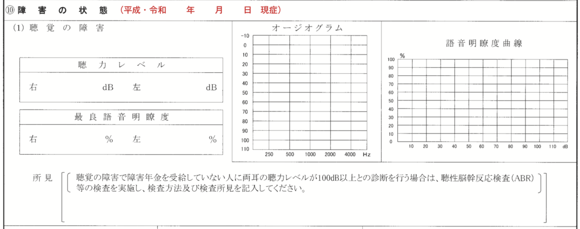 聴覚障害の診断書ポイント